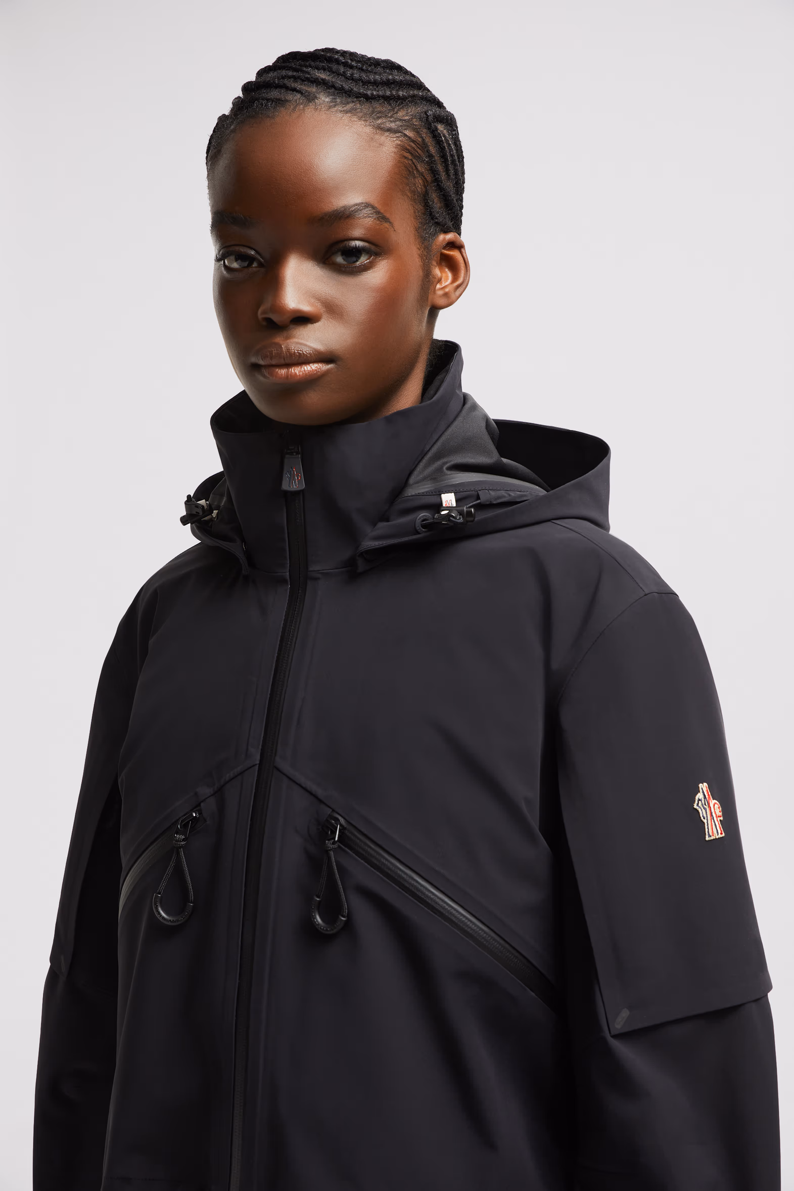 Kibira Hooded Shell Jacket Women Black Moncler 8